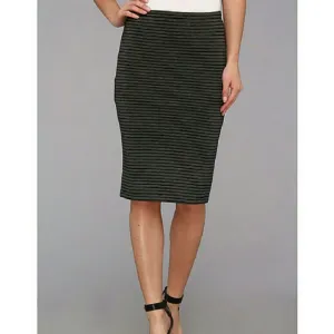 ✨🛍️ BB Dakota Black White Stripe Midi Pencil Skirt XS Black Midi Slip Skirt