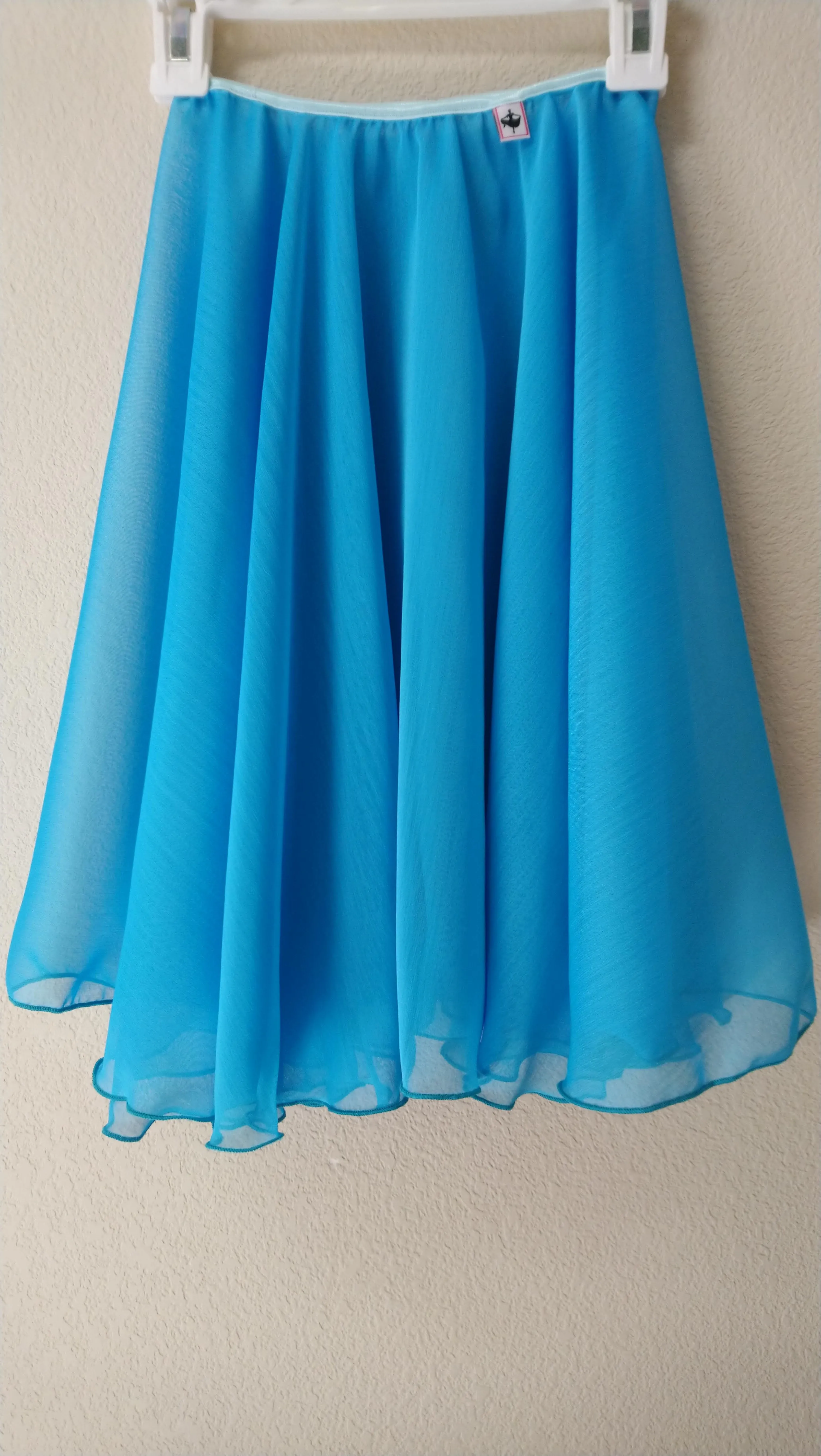 【 Iridescent sky blue Chiffon】Rehearsal long flowy skirt