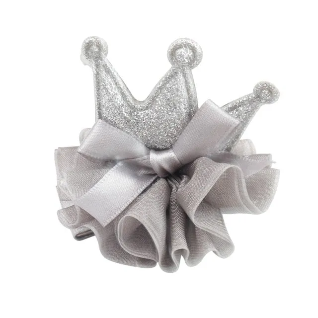 1/5/12 Pcs Shiny Glitter Elastic Hair Band Heart Star Hair Tie Kids Korean Hair Rope Crwon Kawaii Kids Rabbit Hair Accessories