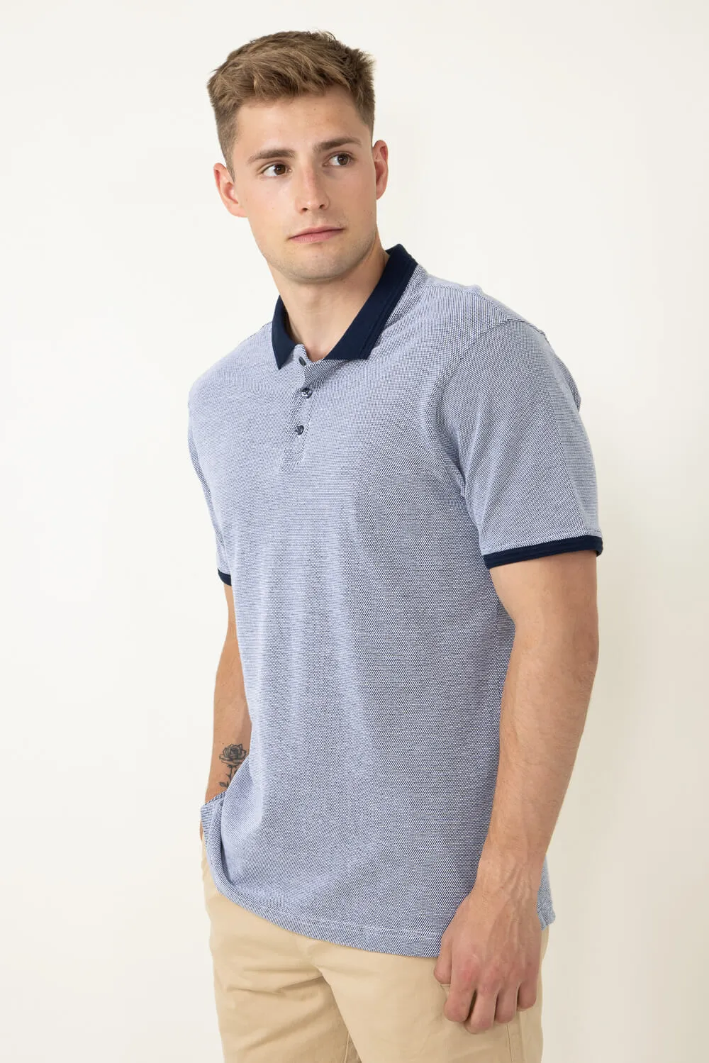 1897 Original Contrast Polo Shirt for Men in Navy | 5PP1143M-NAVY