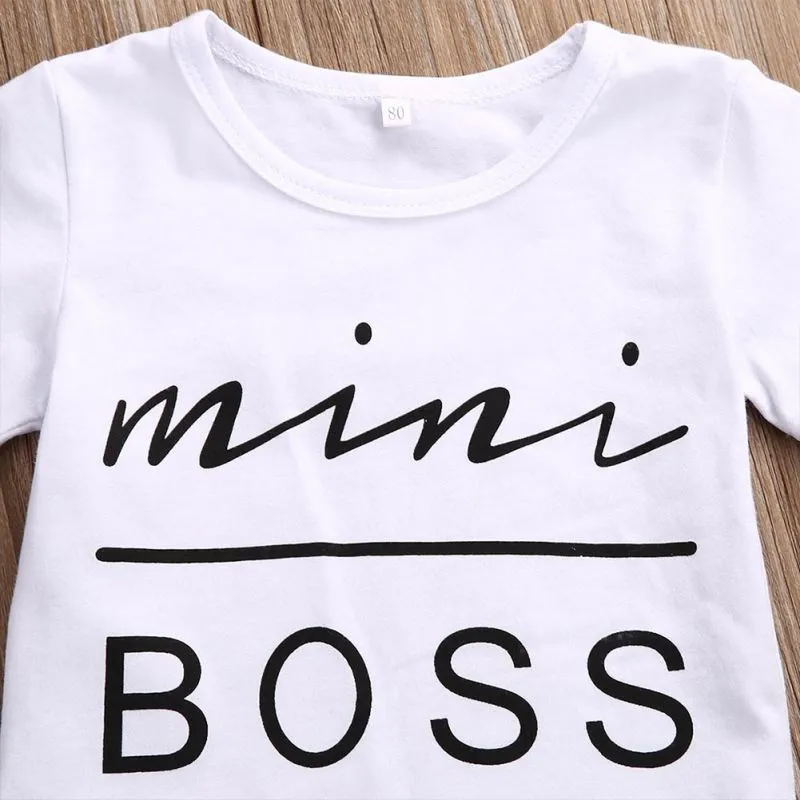2Pcs Toddler Kids Girl Clothing Set T-shirt Tops   Leather Skirt Outfit