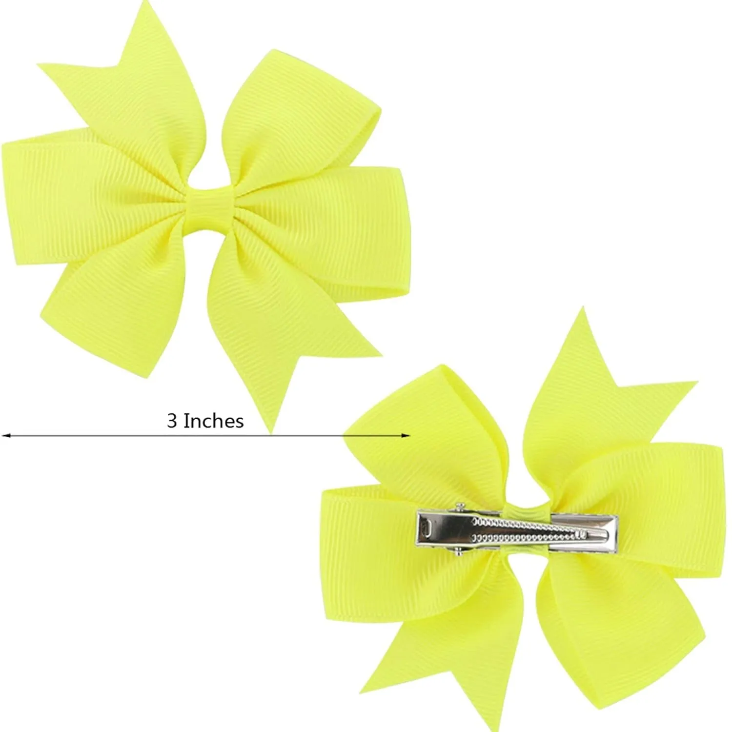 40Piece 3 Inch Boutique Grosgrain Ribbon Pinwheel Hair Bows Alligator Clips for Girls Babies Toddlers Accessories Teens in Pairs