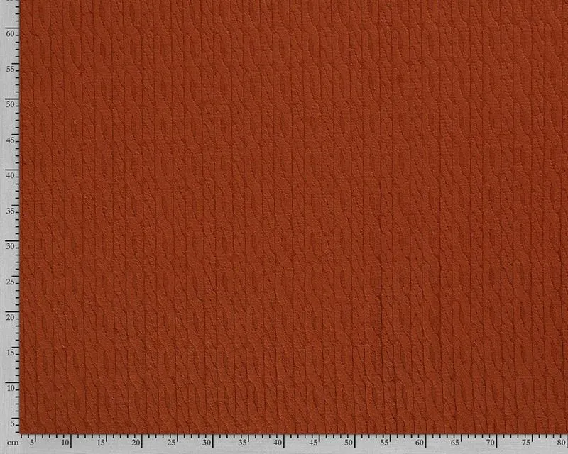 52CM BORDEAUX REMNANT CABLE JUMPER KNIT FABRIC
