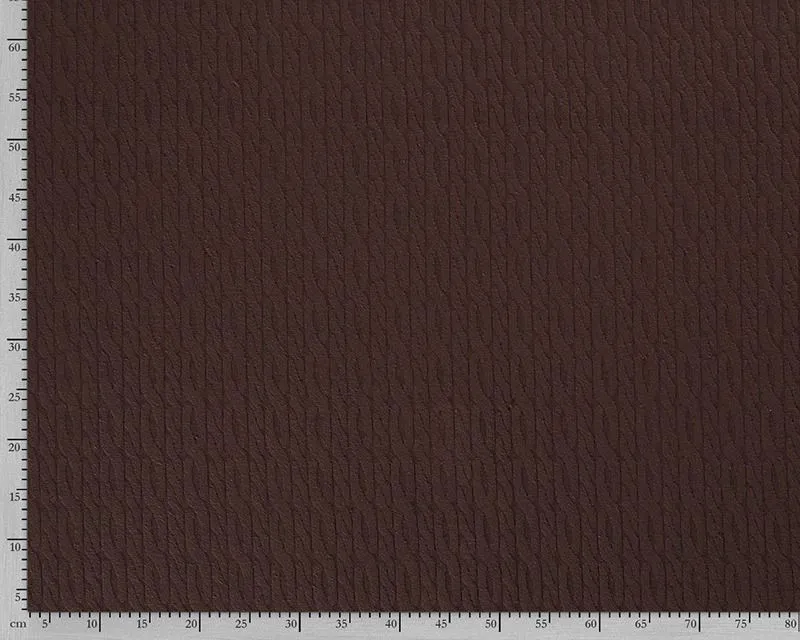 52CM BORDEAUX REMNANT CABLE JUMPER KNIT FABRIC