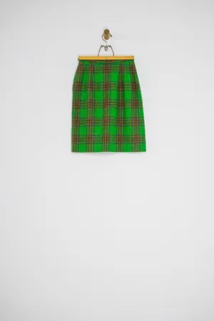 60’s PLAID PENCIL SKIRT / 25