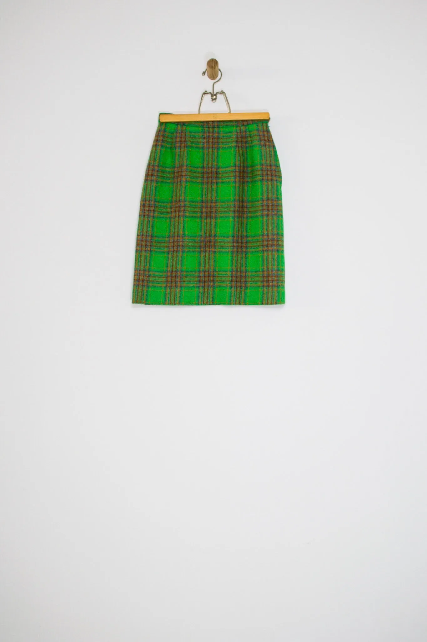 60’s PLAID PENCIL SKIRT / 25
