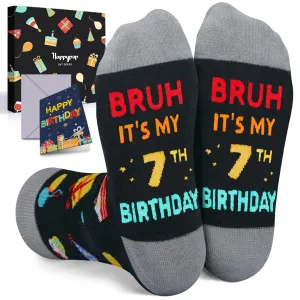 7th Birthday Gifts for Boys - Socks for Kids Age 7, Presents for 7 Year Old Boys, 7 Year Old Boy Gift Ideas, Gifts for Seven Year Olds