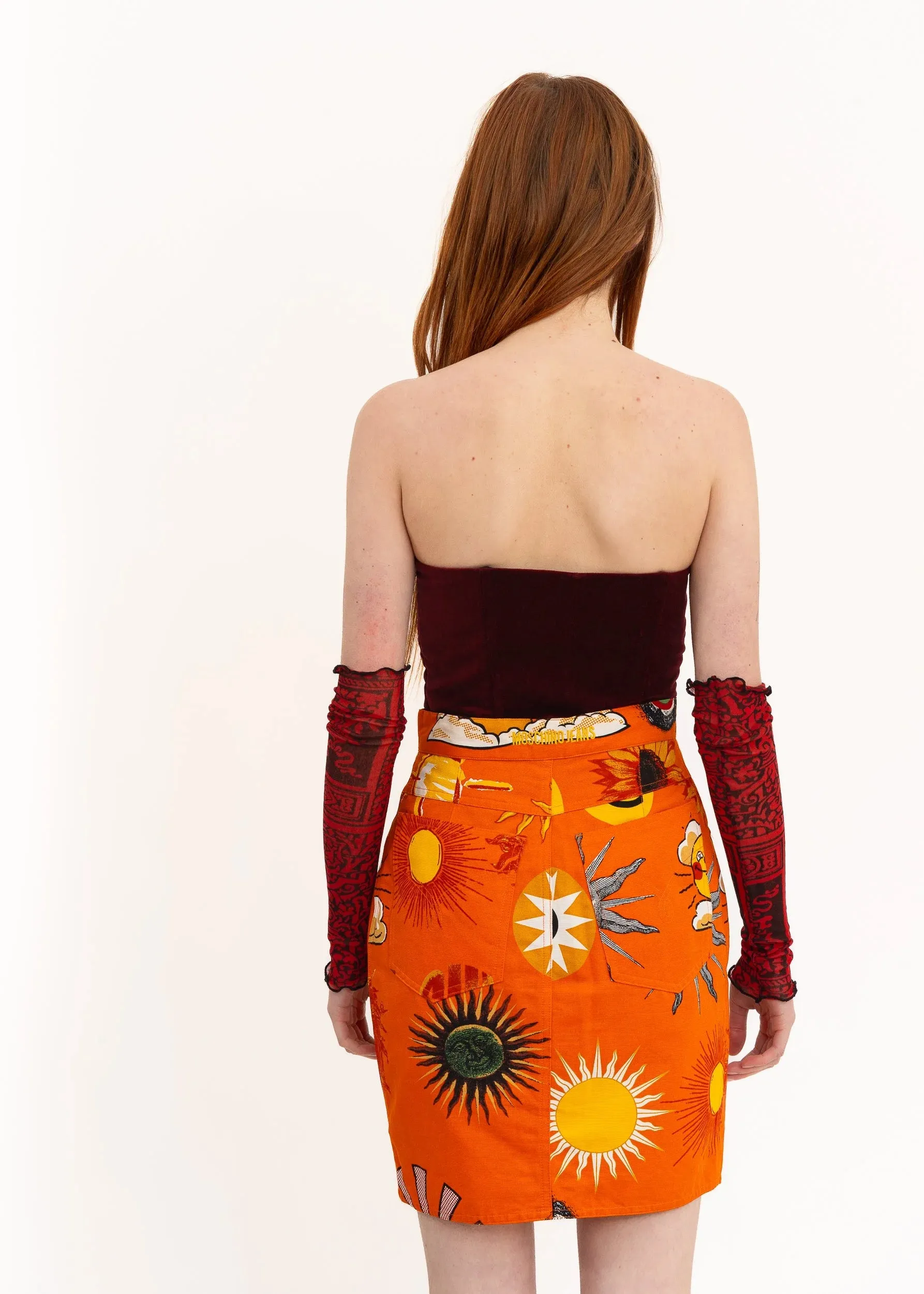 90s vintage sun print skirt