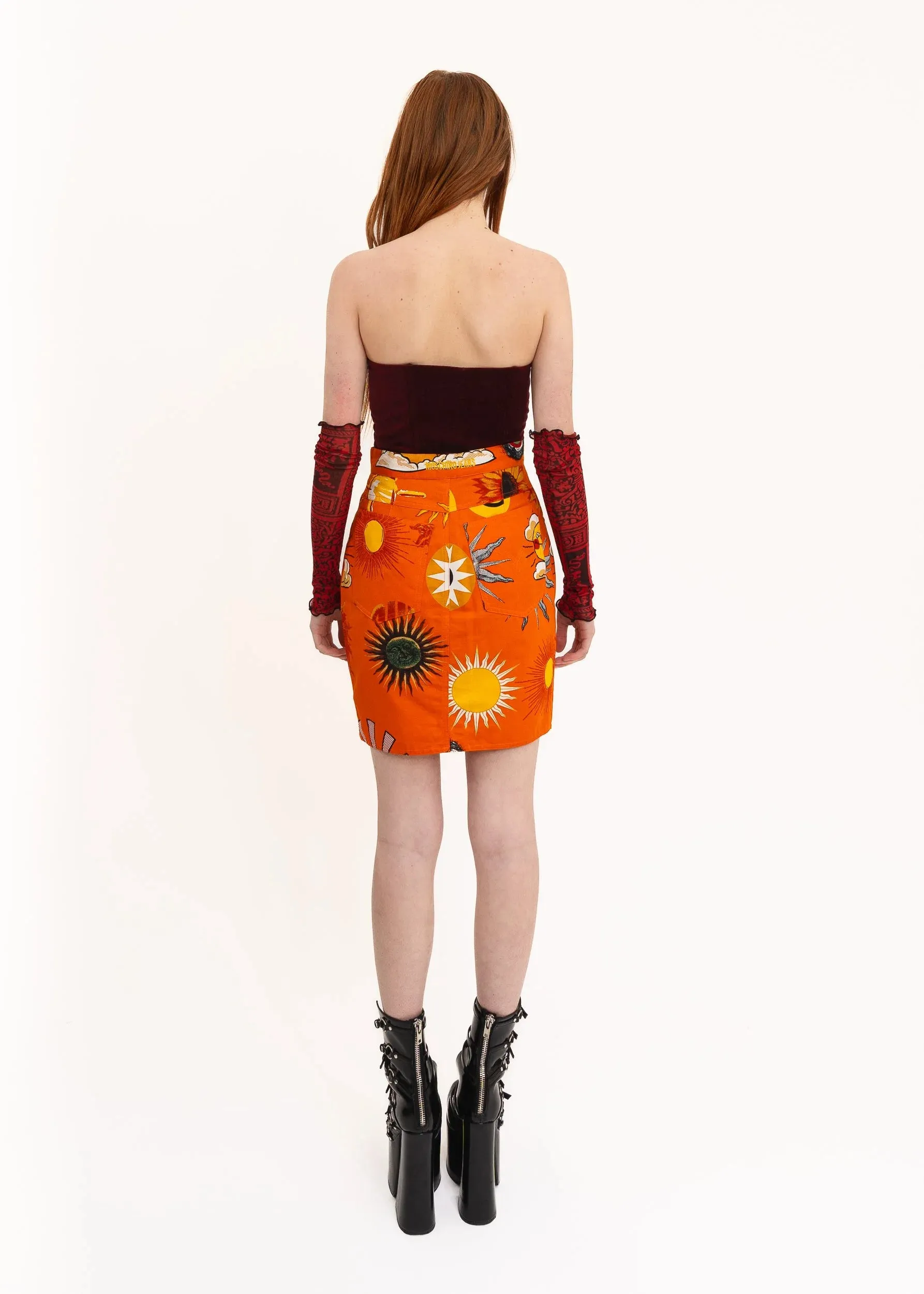 90s vintage sun print skirt