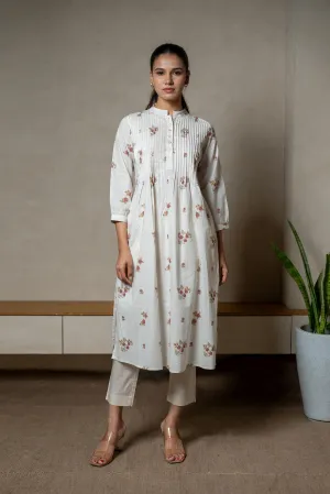 Aabha Pink Printed Cotton Kurta | Ray-ethnic