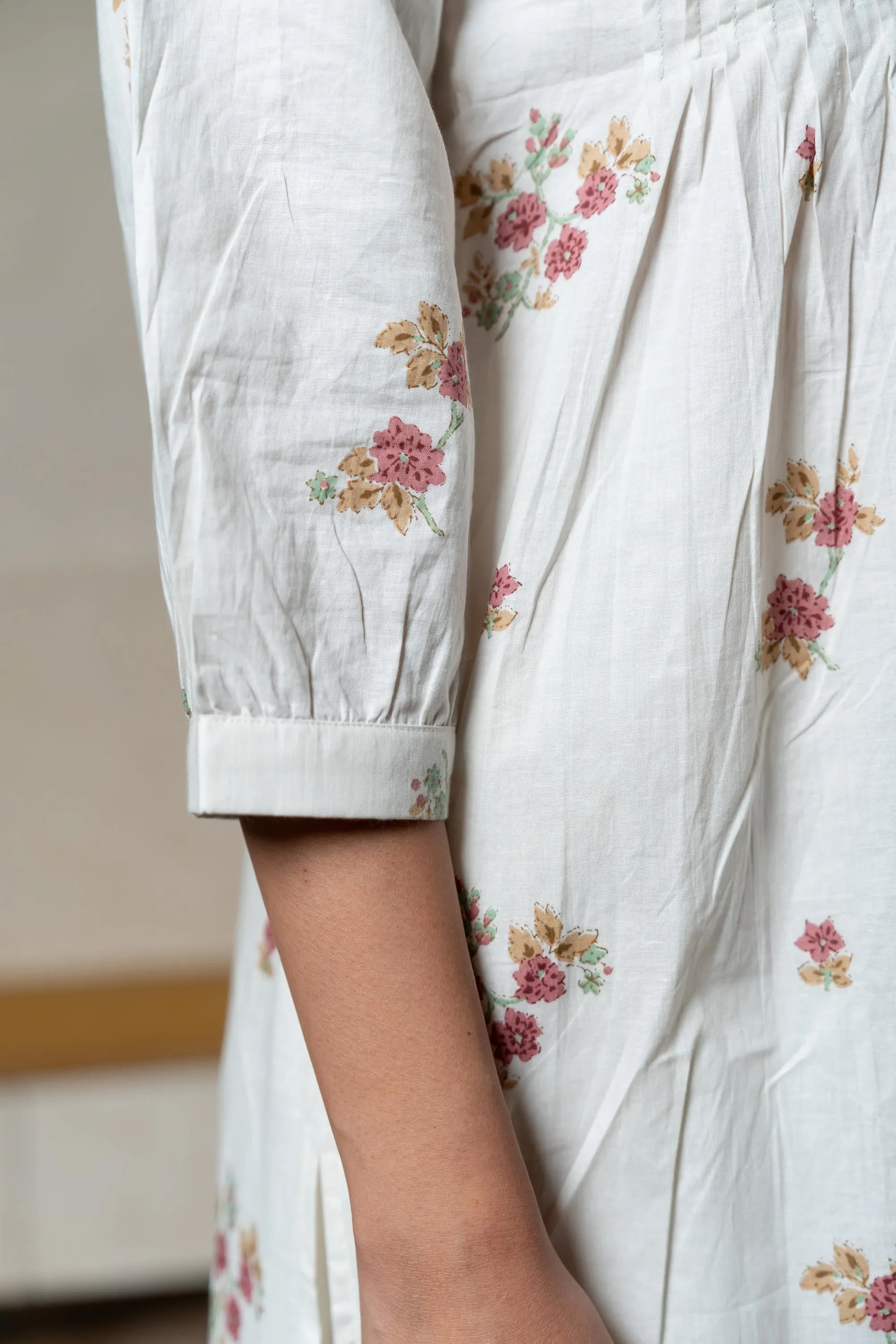 Aabha Pink Printed Cotton Kurta | Ray-ethnic