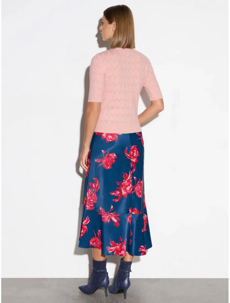 Abby Skirt - Ruby/Navy