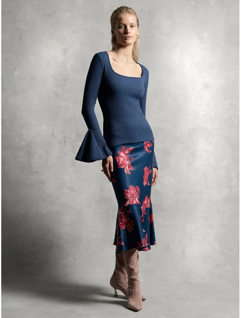 Abby Skirt - Ruby/Navy