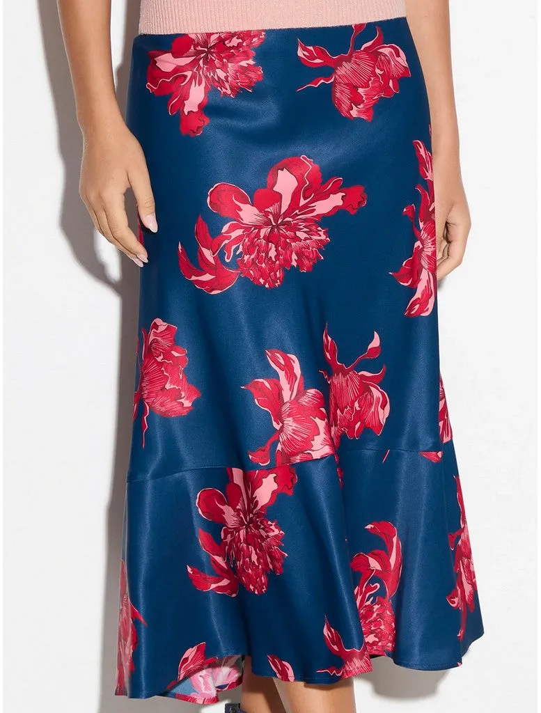 Abby Skirt - Ruby/Navy