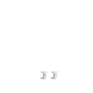Absolute Kids Silver Double Half Moon Earrings