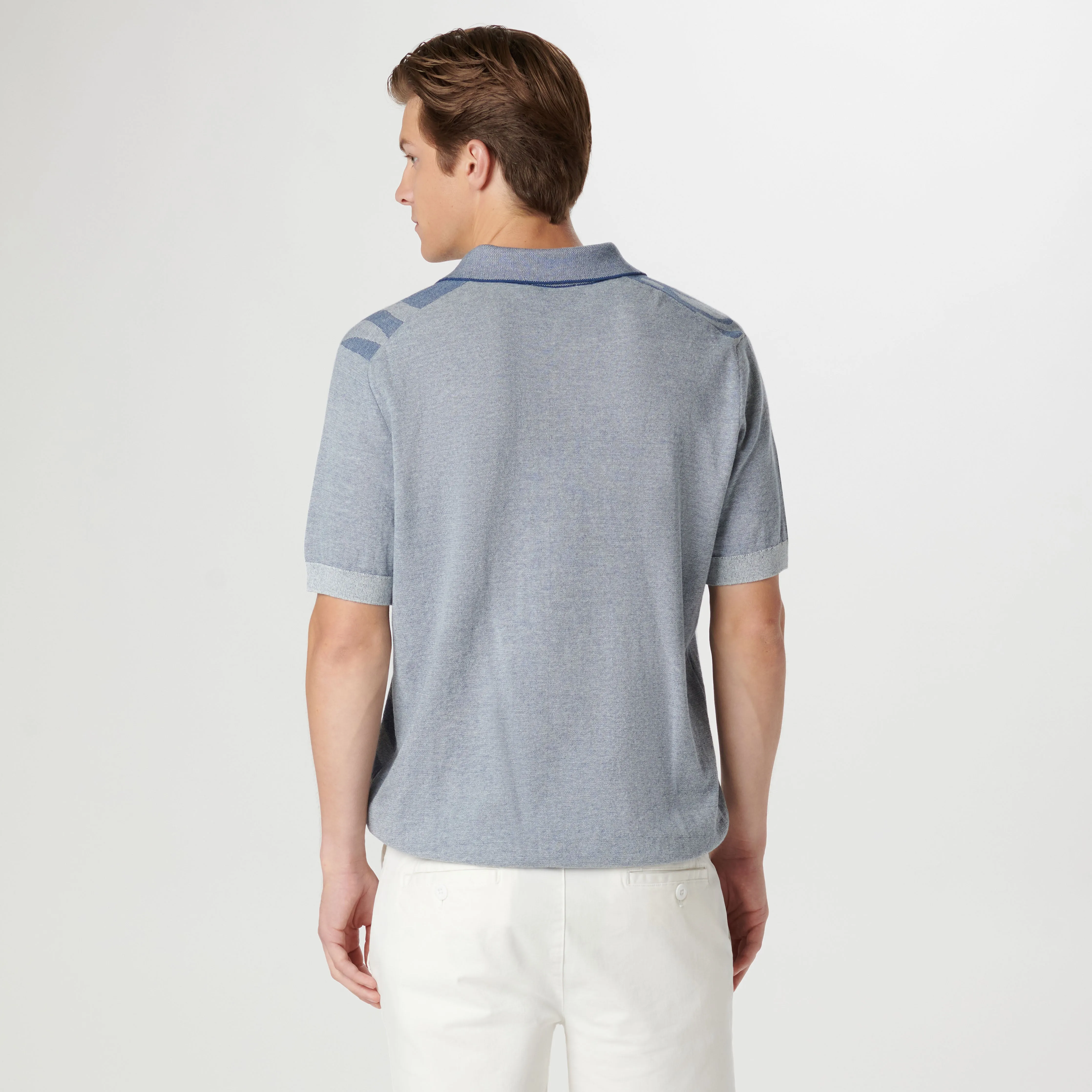 Abstract Print Short Sleeve Johnny Sweater