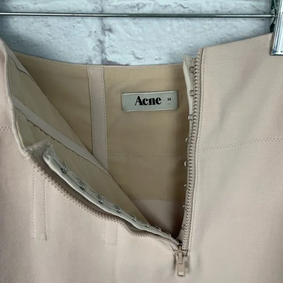 Acne Rene Stretch Baby Pink Pencil Skirt 34