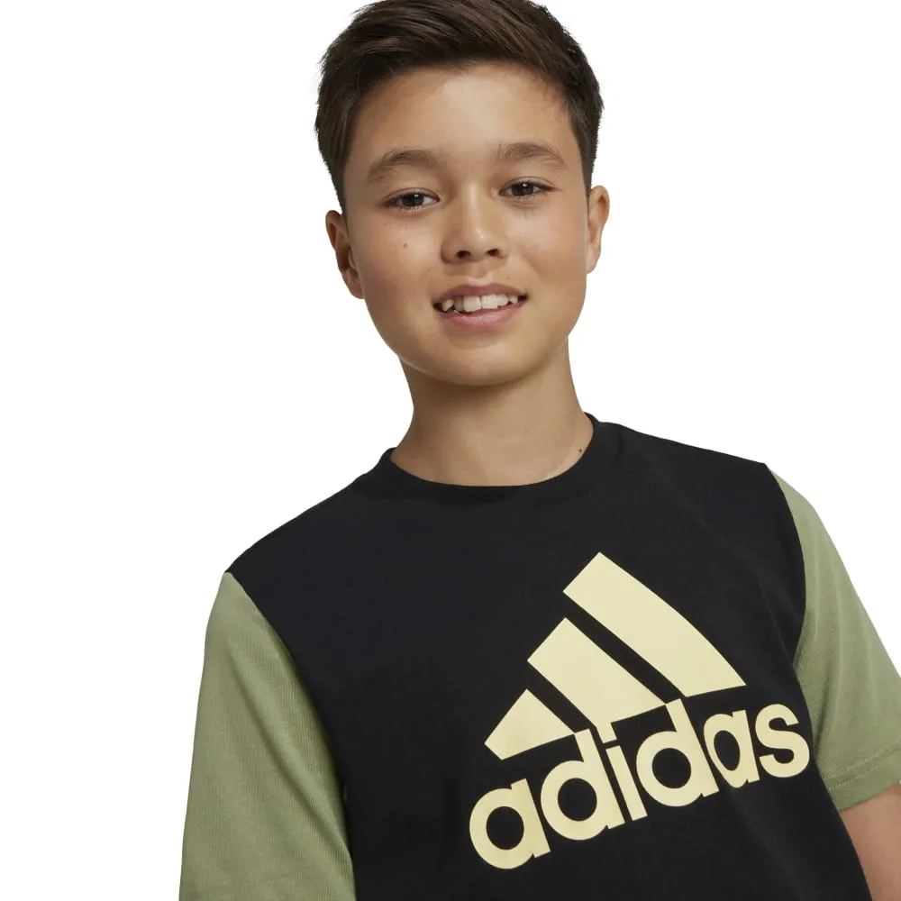 Adidas Kids Essentials Big Logo Colour Block T-Shirt