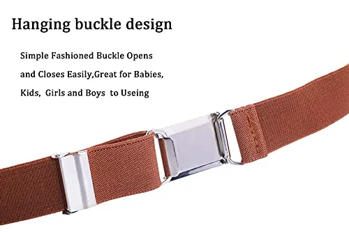 Adjustable Elastic Buckle Belts 3 Pack (Navy/Brown/Black)