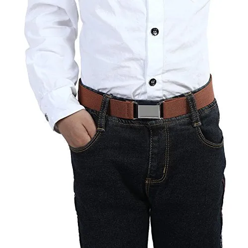 Adjustable Elastic Buckle Belts 3 Pack (Navy/Brown/Black)