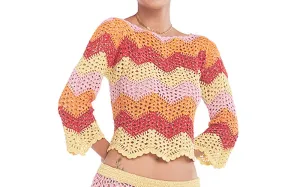 Agnes Crochet Blouse-Agnes Crochet Skirt ::RET