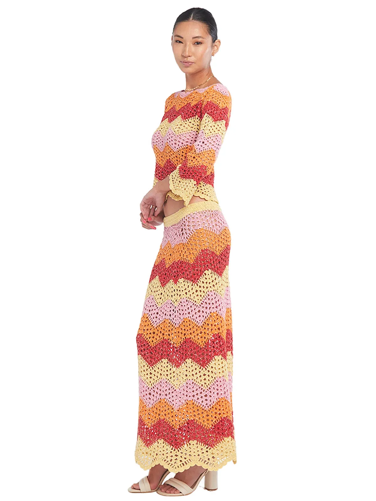 Agnes Crochet Blouse-Agnes Crochet Skirt ::RET