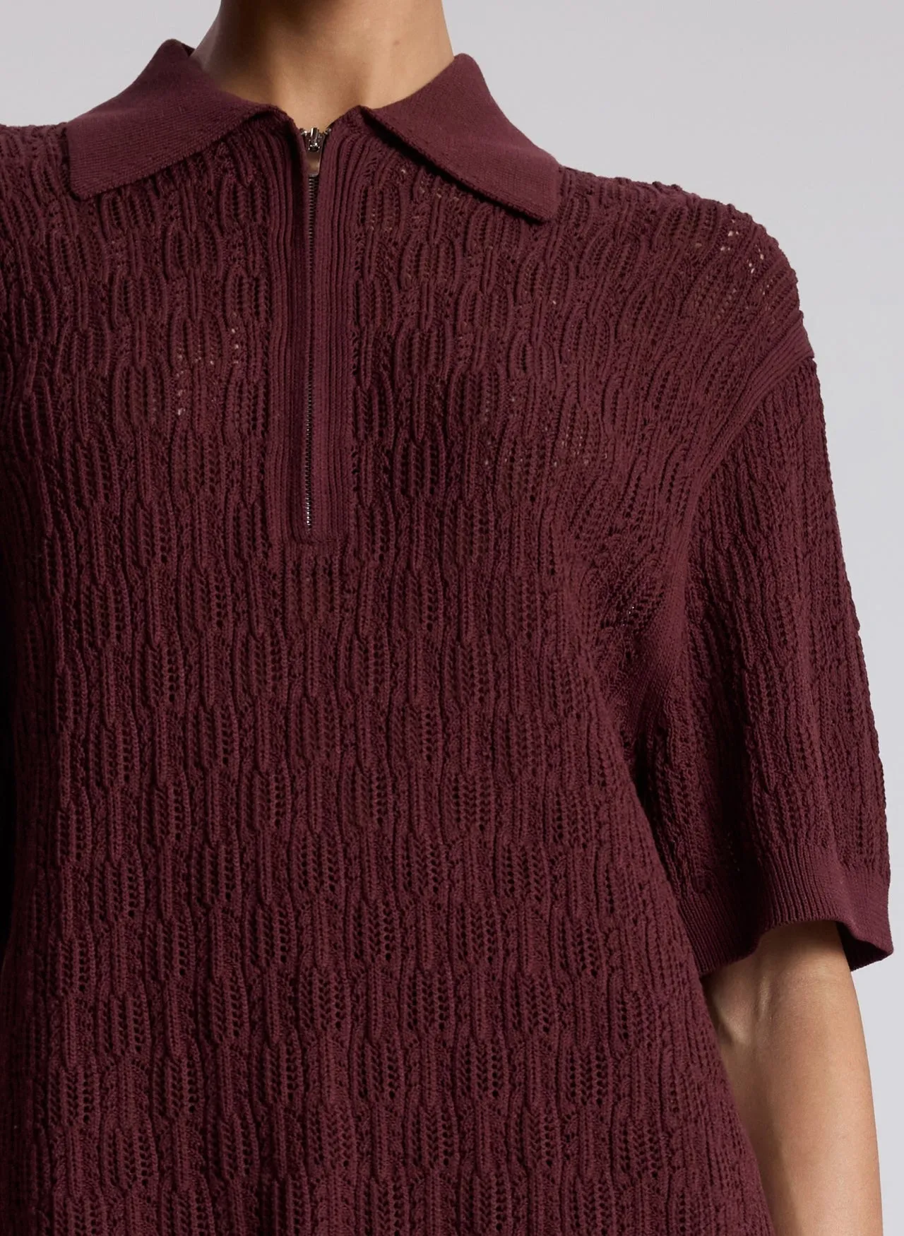 A.L.C. Reed Top in Burgundy