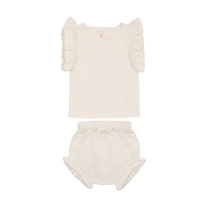 Analogie Knit Pointelle Set - Cream