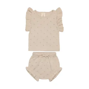 Analogie Knit Pointelle Set - Oat