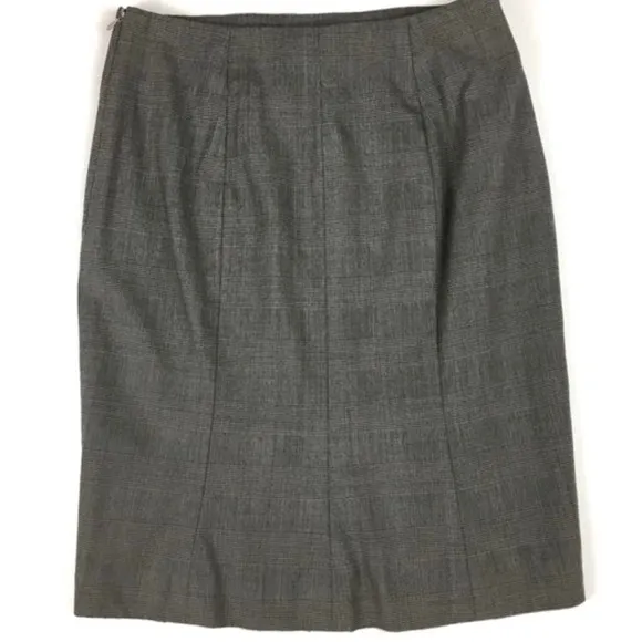 Ann Taylor Subtle Plaid High Waisted Pencil Skirt