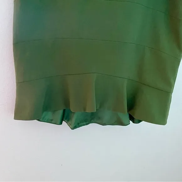 Anthropologie HD Paris Flounce Hem Skirt green size 10