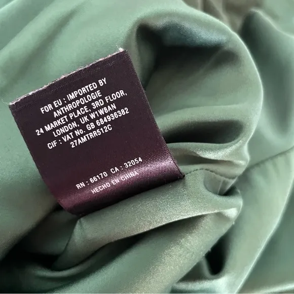 Anthropologie HD Paris Flounce Hem Skirt green size 10