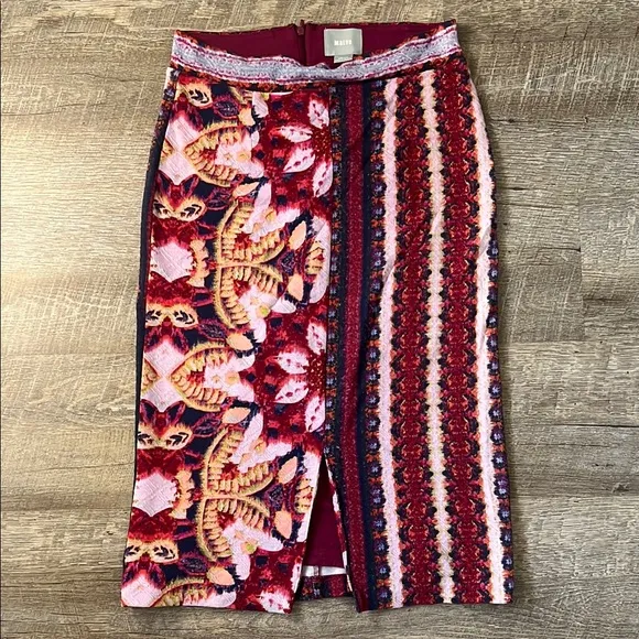 Anthropologie Maeve Marala Floral Stretch Pencil Skirt Size Small