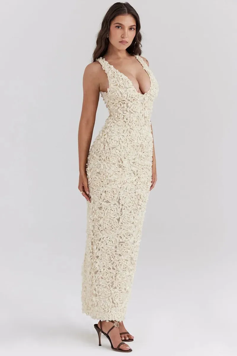 Arelith Glamour A-Line Floral Maxi Dress