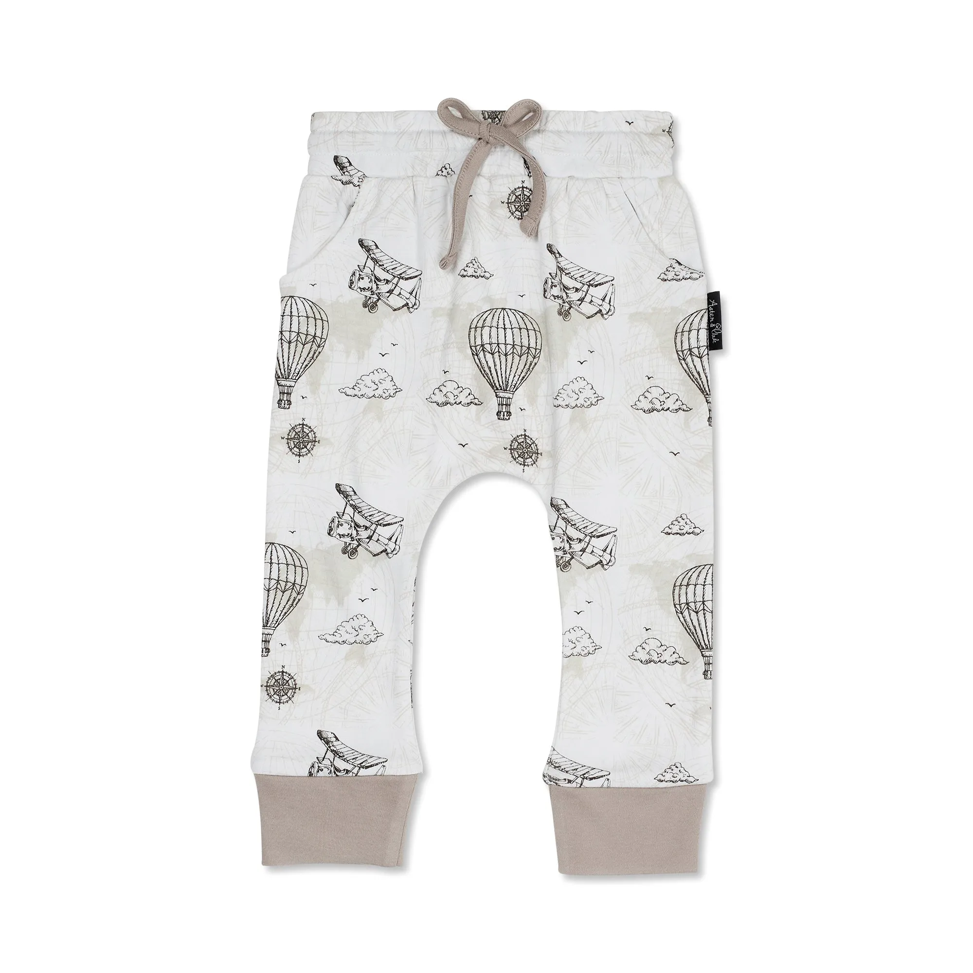 Aster & Oak Vintage Map Harem Pant