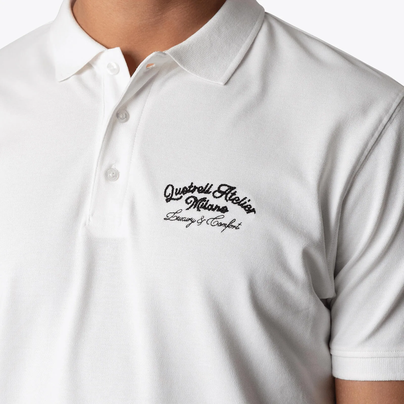 ATELIER MILANO CHAIN POLO | WHITE/BLACK