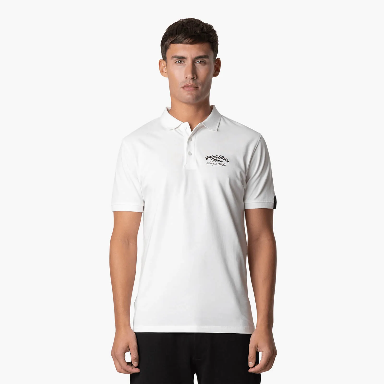 ATELIER MILANO CHAIN POLO | WHITE/BLACK