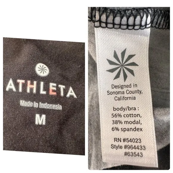 Athleta Maxi Long Dress Women Medium Black Geometric Jersey Racerback Bra Sporty
