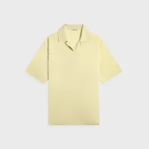 Auralee Product Dyed Wool Knit Polo - Light Pistahio
