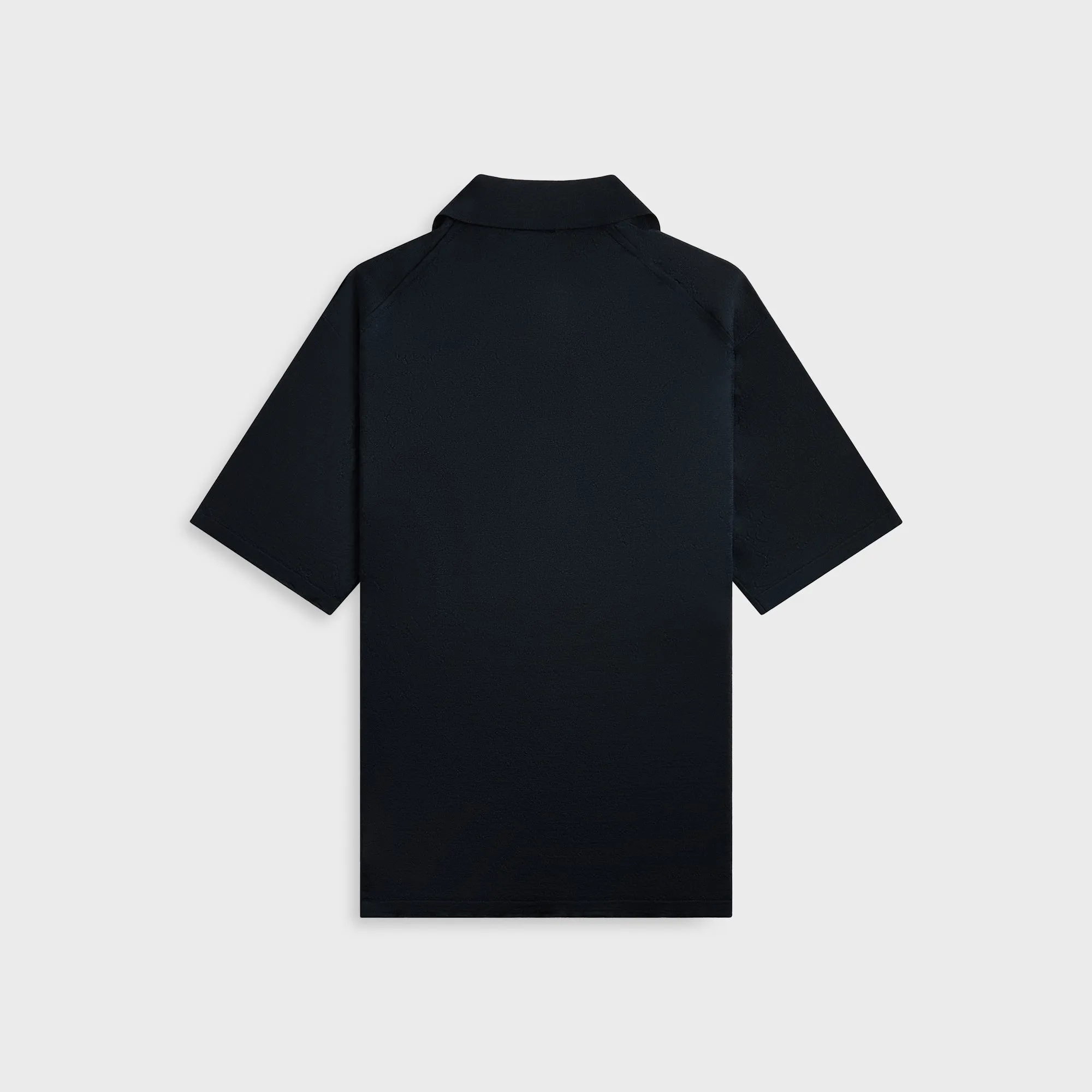 Auralee Product Dyed Wool Knit Polo - Navy