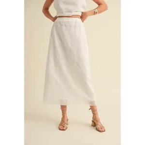 Avery Detail Skirt- White