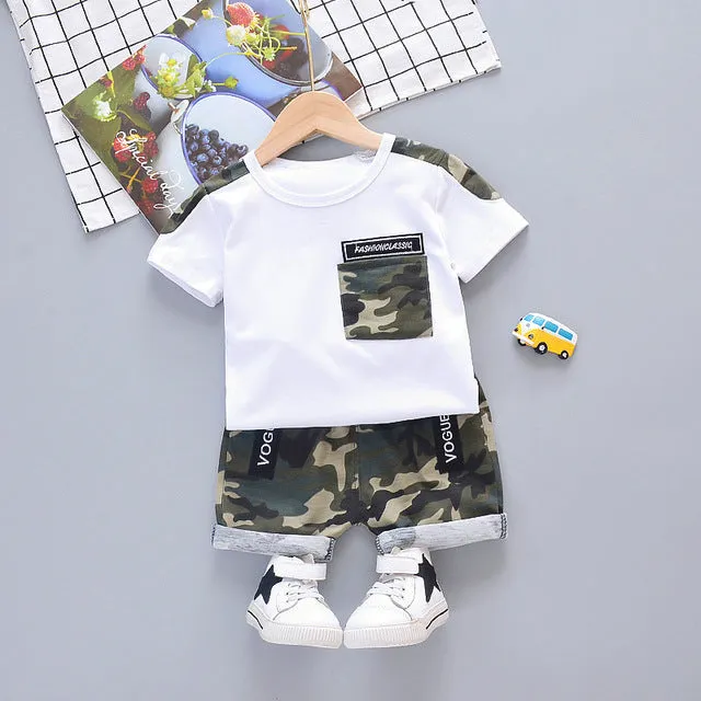 Baby Boys Girls Clothes Clothing Sets Kids Children Boy T-shirts   Pants Suits Summer Toddler
