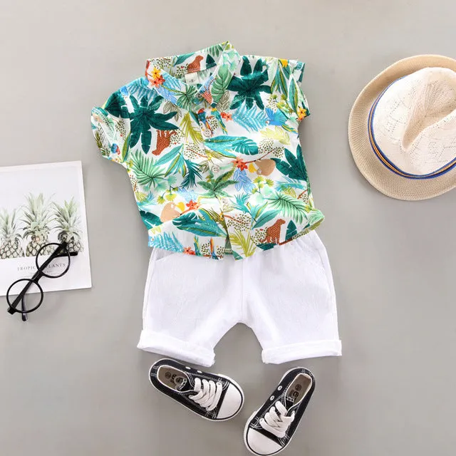 Baby Boys Girls Clothes Clothing Sets Kids Children Boy T-shirts   Pants Suits Summer Toddler
