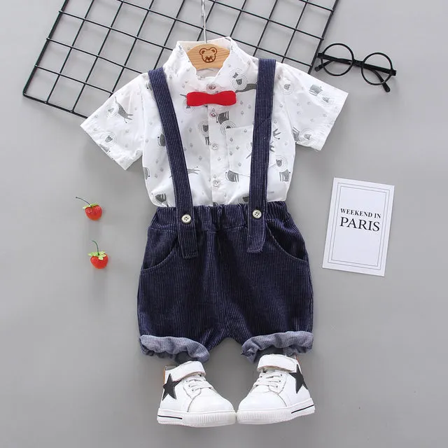 Baby Boys Girls Clothes Clothing Sets Kids Children Boy T-shirts   Pants Suits Summer Toddler