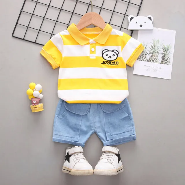 Baby Boys Girls Clothes Clothing Sets Kids Children Boy T-shirts   Pants Suits Summer Toddler