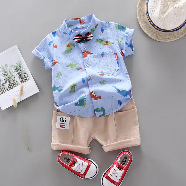 Baby Boys Girls Clothes Clothing Sets Kids Children Boy T-shirts   Pants Suits Summer Toddler