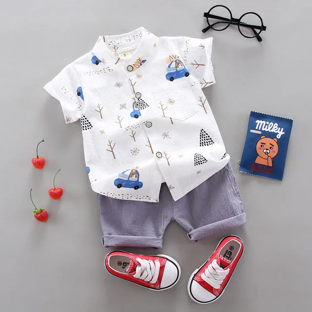 Baby Boys Girls Clothes Clothing Sets Kids Children Boy T-shirts   Pants Suits Summer Toddler