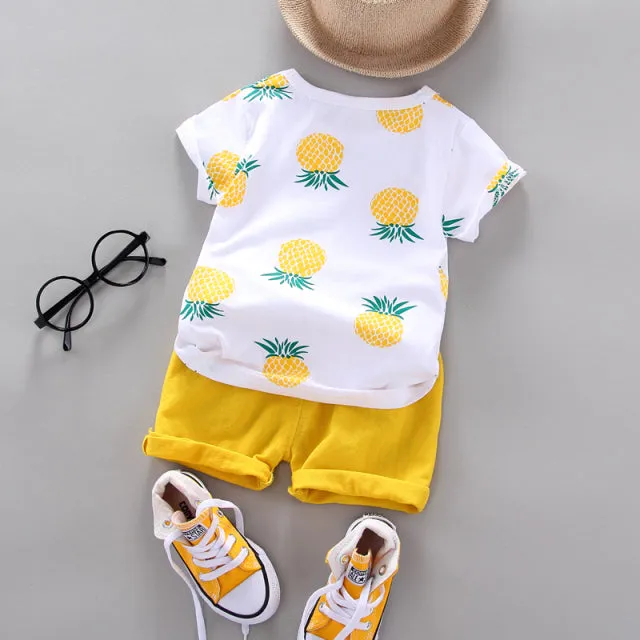 Baby Boys Girls Clothes Clothing Sets Kids Children Boy T-shirts   Pants Suits Summer Toddler