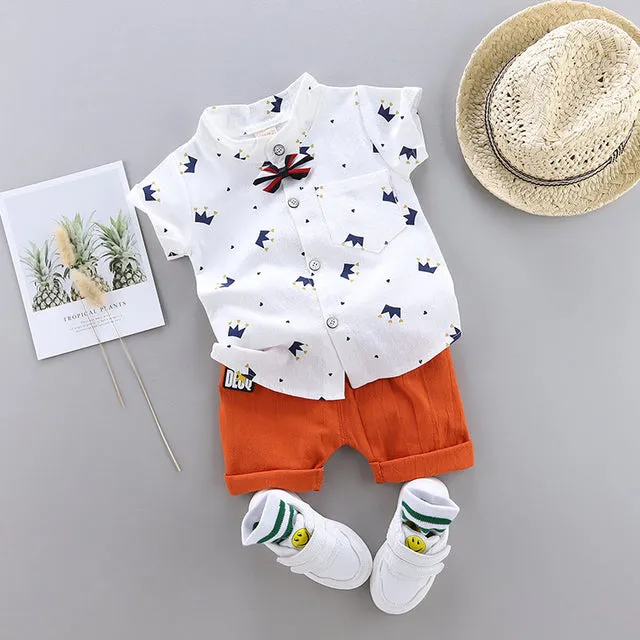 Baby Boys Girls Clothes Clothing Sets Kids Children Boy T-shirts   Pants Suits Summer Toddler