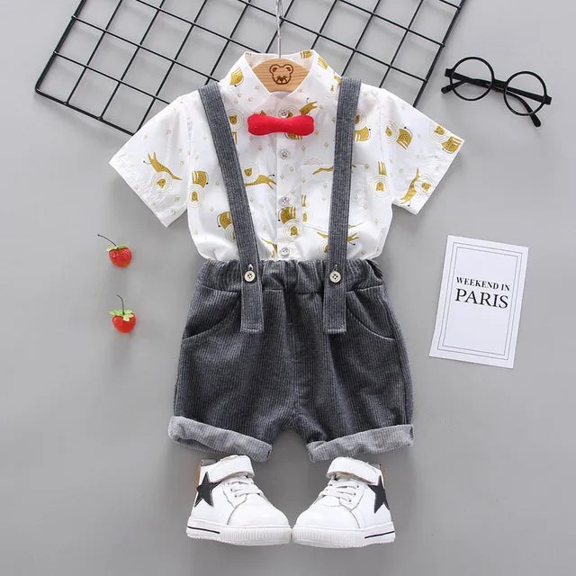 Baby Boys Girls Clothes Clothing Sets Kids Children Boy T-shirts   Pants Suits Summer Toddler